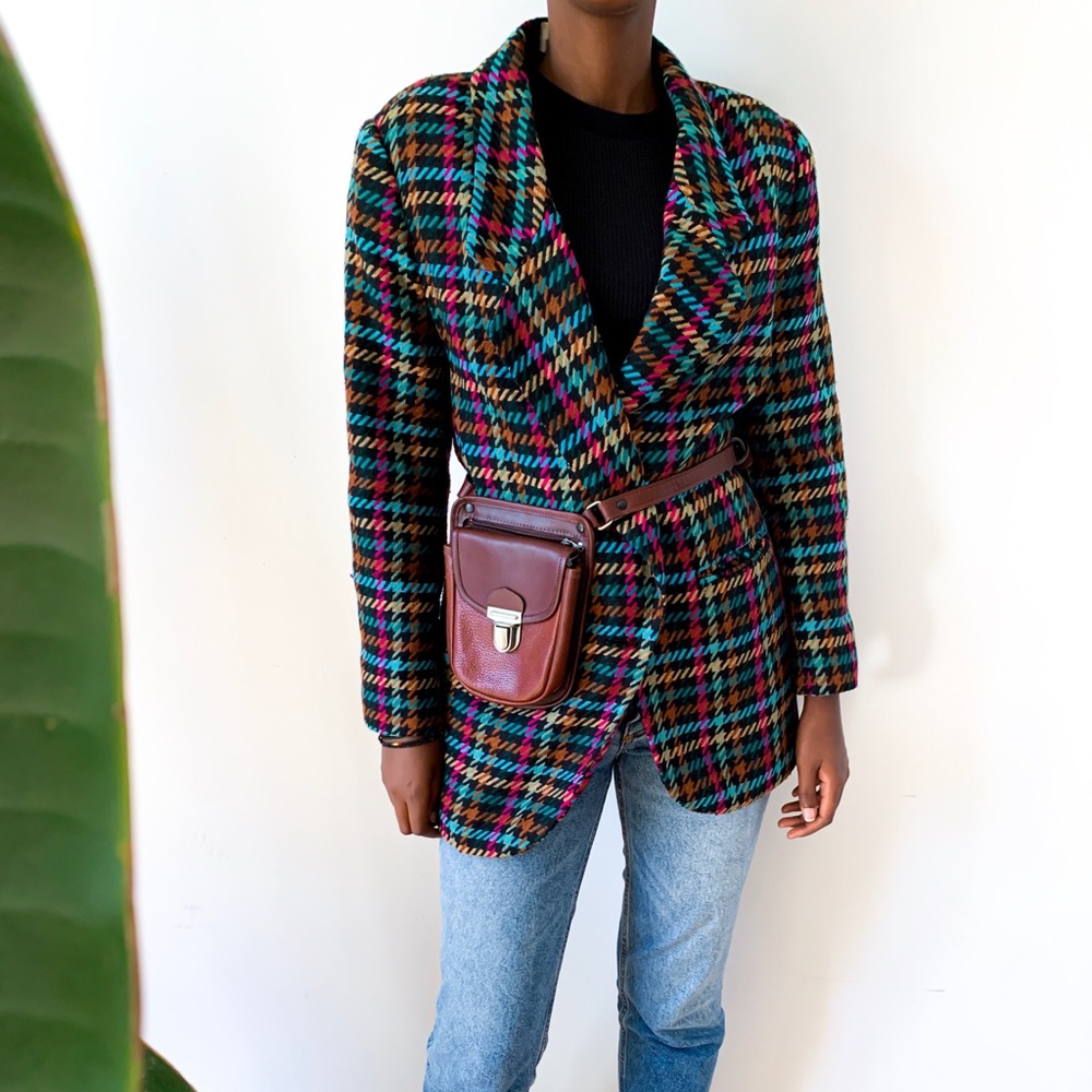 **SOLD** Multicolore Houndstooth Blazer